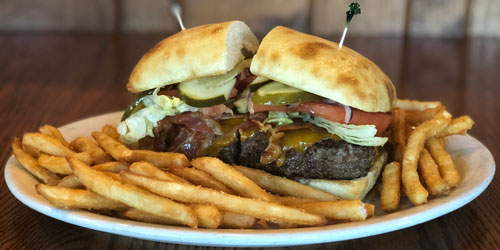 Alamo Steahouse & Saloon burger