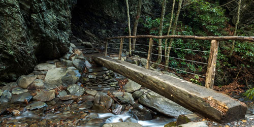 bridge along Alum Cave Trail