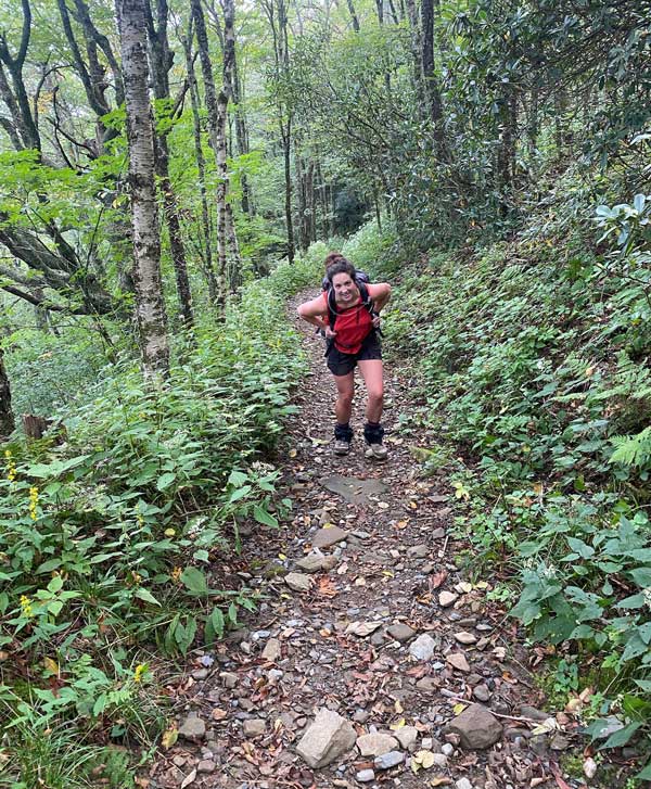 Steep grade toward the end of the trail (Sep 2023) Anthony Creek Trail