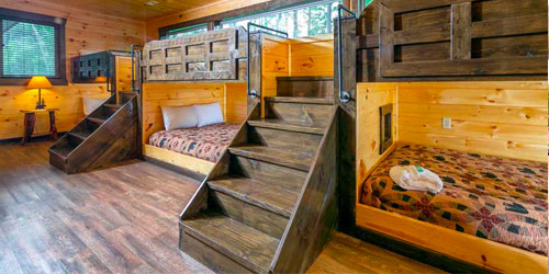 Big Amenities For Large Cabins In, Bunk Beds For Cabins