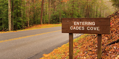Cades Cove sign