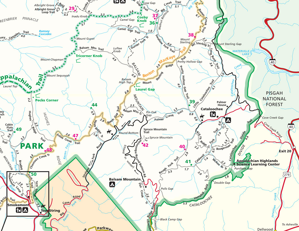 Cataloochee area trail map