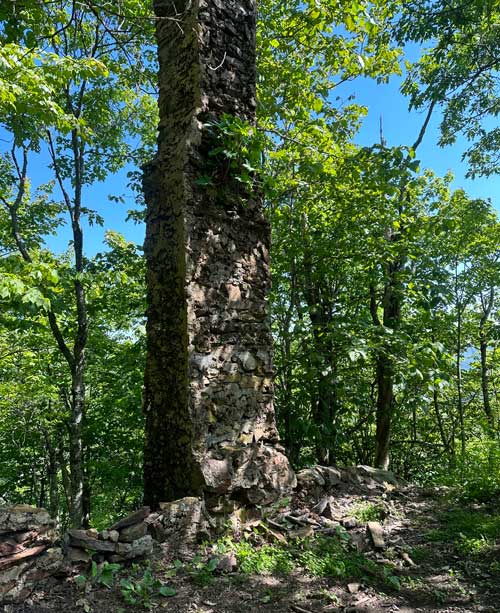Chimney at the tower's base Shuckstack Fire Tower via the AT