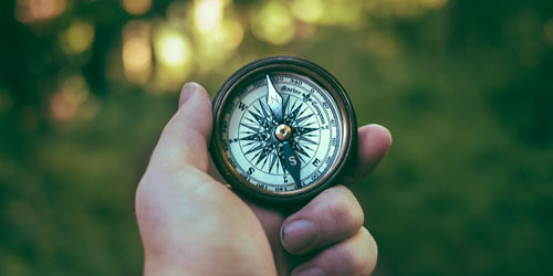 hiker with compass hiker with compass