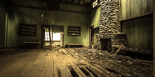 Elkmont ghost town abandoned building interior Elkmont ghost town abandoned building interior