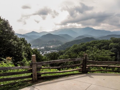 View of Gatlinburg Overlook Parking Area #1