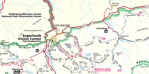 Map of Greenbrier and the surrounding areas