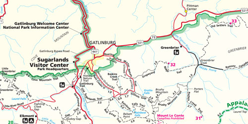 Map of Greenbrier and the surrounding areas Map of Greenbrier and the surrounding areas