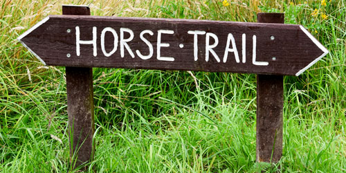 Horse trail sign Horse trail sign