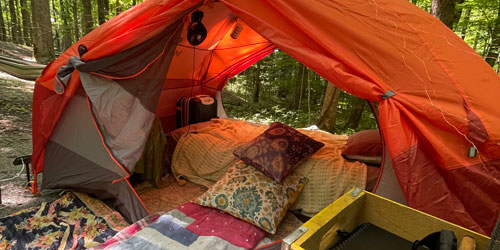 Luxury tent camping in the Smoky Mountains