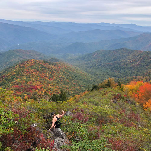 A brave hiker explores a littler further A brave hiker explores a littler further