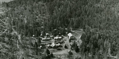 Aerial photo of the lodge - 1977