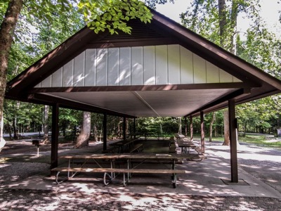 View of Metcalf Bottoms Picnic Pavilion