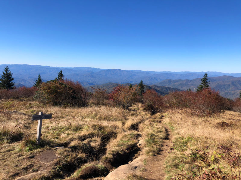 View from October 2020 Andrews Bald via Forney Ridge Trail