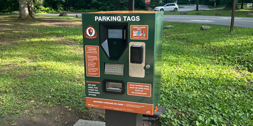 Parking tag machine at Metcalf Bottoms Parking tag machine at Metcalf Bottoms