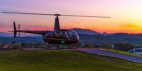 Pigeon Forge helicopter rides at sunset Pigeon Forge helicopter rides at sunset