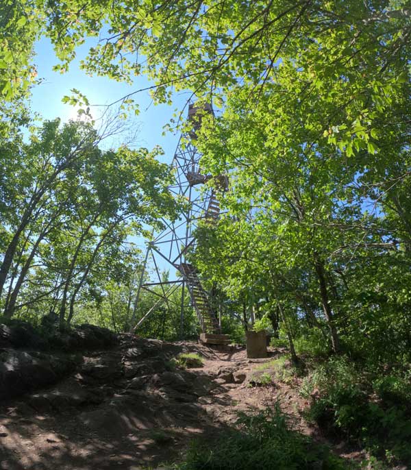 View of Shuckstack Fire Tower Shuckstack Fire Tower via the AT