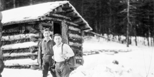 30 inches of snow on Mt. LeConte, LeConte Lodge, 1931